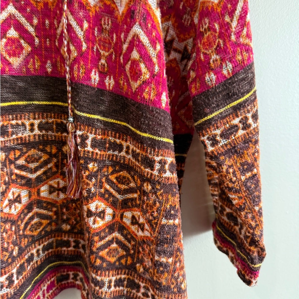 New Directions Pink and Brown Graphic Sweater - Picture 3 of 7